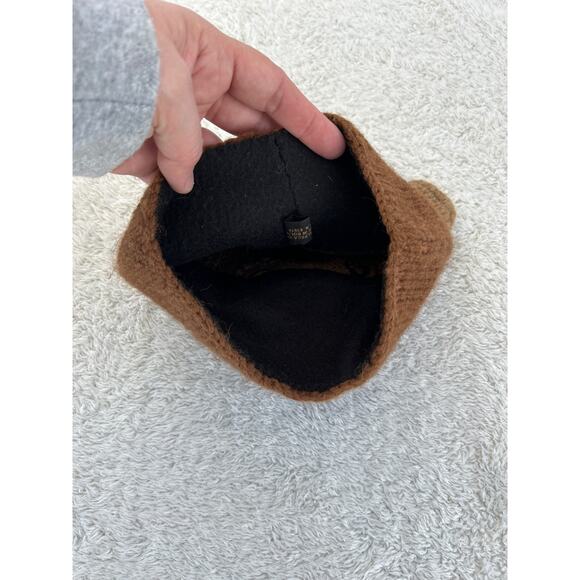 Bear Beanie Hat Brown Alpaca Fleece Lined 3D Made in Bolivia - Picture 6 of 8